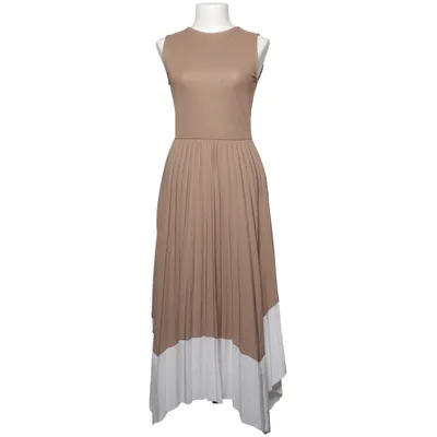 Maxi dress (Beige, White) from Mango Elastane, Polyester