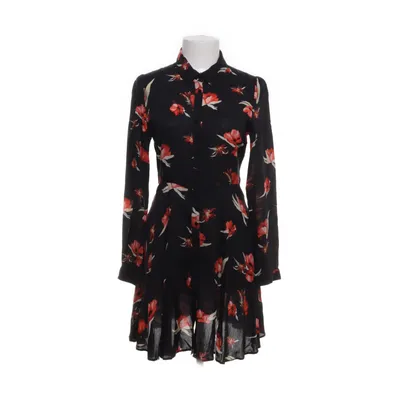 Shirt dress (Black, Multicolored) from Zara Woman Premium Collection Viscose