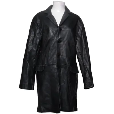 Leather coat (Black) from Heeli Leather, Polyester