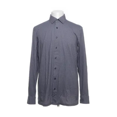 Shirt (Blauw, Meerkleurig) van Olymp Katoen, Elastaan