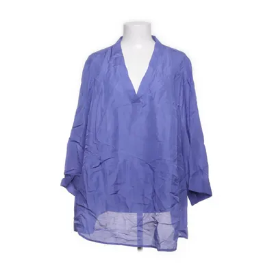 Blouse (Blauw) van Selection by Ulla Popken Viscose, Linnen