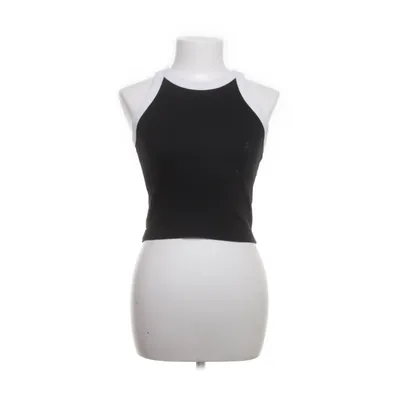 Crop Top (Schwarz, Weiß) von Qu Style Baumwolle, Elasthan