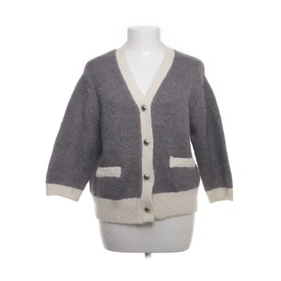Strickjacke (Grau, Weiß) von Zara Acryl, Polyamid, Polyester