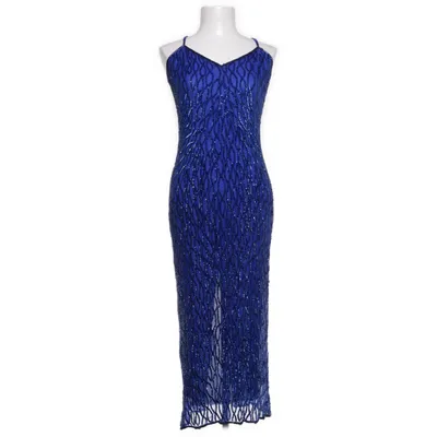 Evening gown (Blue) Polyester, Silk