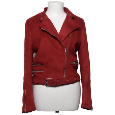 Biker jacket (Red) from Zara Trafaluc Outerwear Collection Elastane, Polyester