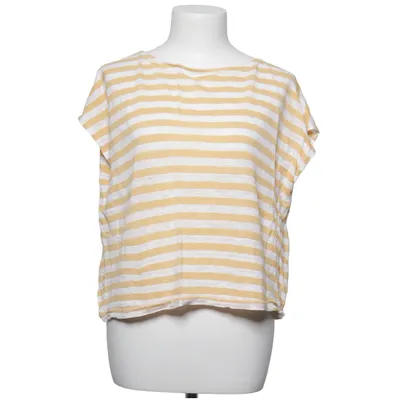 T-shirt (Gul, Hvid) fra WERA Linned, Viscose