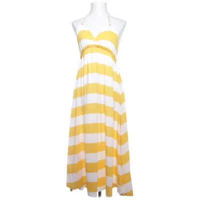 Halterneckklänning (Vit, Gul) från H&M Polyester, Viskos