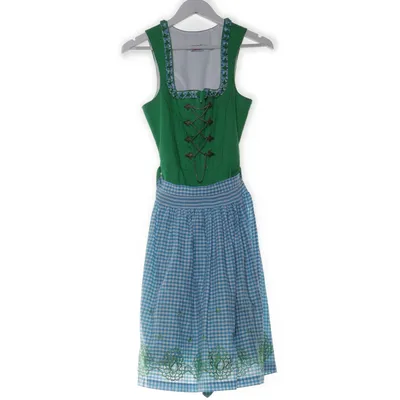 Dirndl (Bleu, Vert, Blanc) de Country Line Coton, Polyester