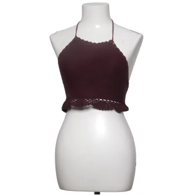 Halter neck top (Purple) from Pull & Bear Teen