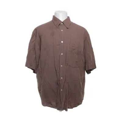 Short sleeve shirt (Brown) from Uniqlo Cotton, Linen, Viscose