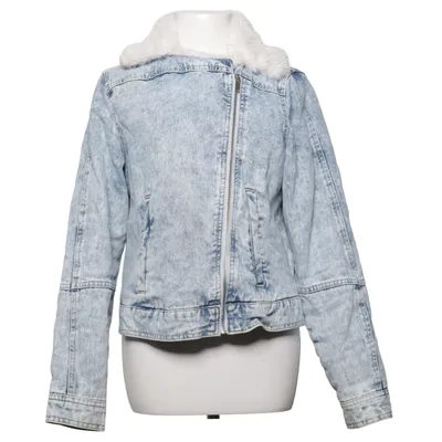 Fodrad jeansjacka (Blå, Beige) från F&F Bomull, Pälsimitation, Polyester