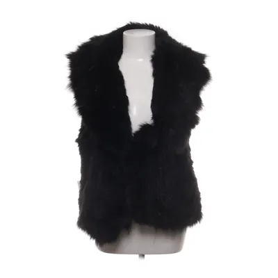 Pälsväst (Svart) Bomull, Rävpäls, Kaninpäls