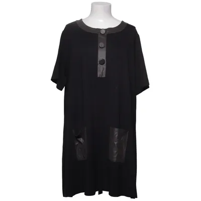 Dress (Black, Gray) from Ellos Plus Collection Elastane, Polyester, Viscose