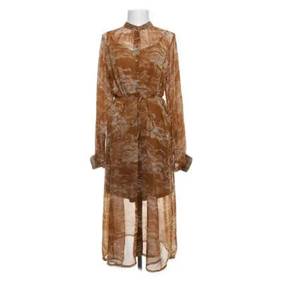 Jurk (Bruin, Wit) van Ichi Gerecycled polyester