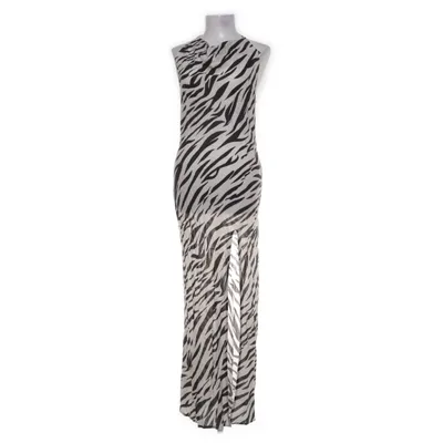 Halterneck-kjole (Hvid, Sort) fra Shopping Center 9 Tencel