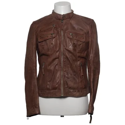 Veste en cuir (Marron) de Rick Cardona Cuir, Polyester