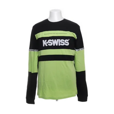 Lange mouwen shirt (Zwart, Groen) van K-Swiss Katoen
