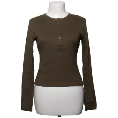 T-shirt manches longues (Vert) de Uniqlo Coton, Élasthane
