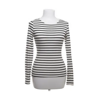 Långärmad t-shirt (Vit, Svart) från H&M Bomull, Elastan