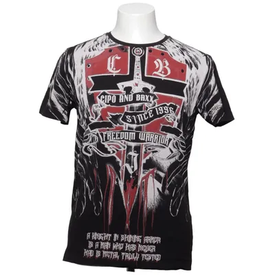 T-shirt (Freedom Warrior) von Cipo & Baxx Baumwolle, Elasthan