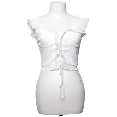 Crop top (White) from Glassy Polyester