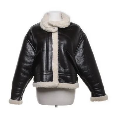 Veste en peau de mouton retournée (Marron) de Zara Polyuréthane, Polyester
