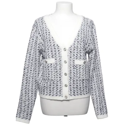 Cardigan (Blue, White) from Derhy Acrylic, Polyamide, Polyester