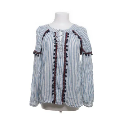 Blouse (White, Blue, Multicolored) from Zara Trafaluc Collection Cotton, Linen, Viscose