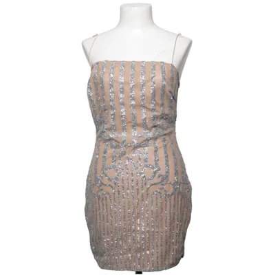 Cocktailklänning (Beige, Silverfärgad) från Love & Lemonade Polyester