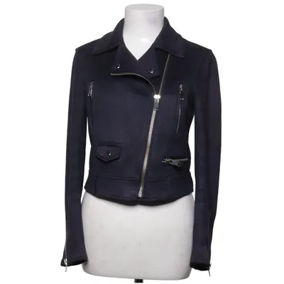 Bikerjacke (Blau) von Zara Basic Outerwear Elasthan, Polyester