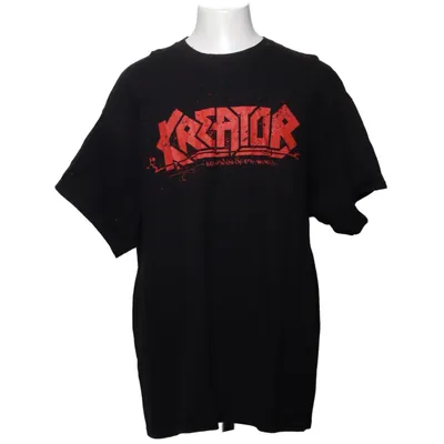 T-shirt (Sort, Rød) fra Gildan Bomuld