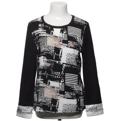 T-shirt à manches longues (Noir, Blanc, Beige) de Femme Coton, Élasthane, Modal