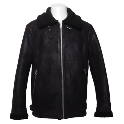 Shearling jacket (Black) from Topman Polyester, Polyurethane