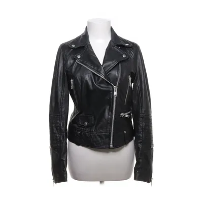 Bikerjakke (Sort) fra Jofama Polyester, Læder