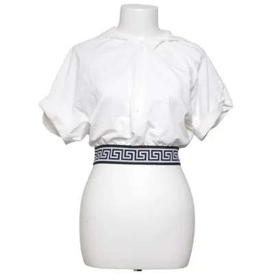 Short sleeve hoodie (White, Black) from Vince Otto Cotton, Elastane, Polyester