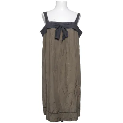 Dress (Green, Black) from Devernois Cotton, Silk