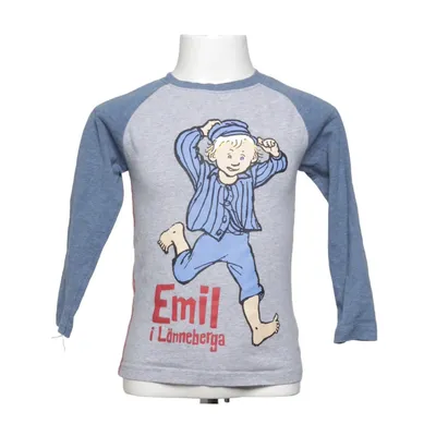 T-shirt à manches longues (Gris, Bleu) de Emil Élasthane, Coton biologique
