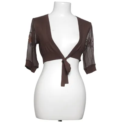 Crop top (Brown) from More & More Acrylic, Cotton, Silk