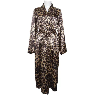 Morgenkåbe (Brun, Sort, Beige) Elastan, Polyester