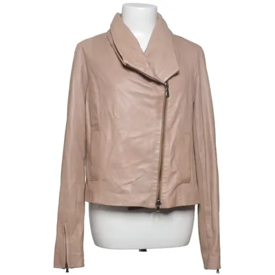 Bikerjacka (Beige) från Dolan Bomull, Elastan, Skinn, Polyester, Viskos