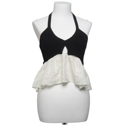 Halterneck top (Sort, Hvid) fra Zara Elastan, Polyamid, Viscose