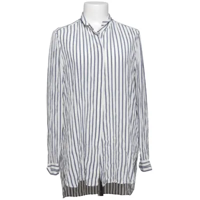Shirt (Blue, White) from Massimo Dutti Silk
