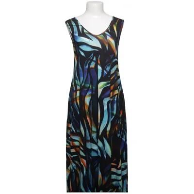 Maxi jurk (Zwart, Meerkleurig) van Cotonel Elastaan, Viscose