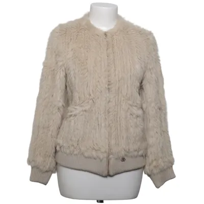Pelz­ja­cke (Beige) von Cuplé Baumwolle, Kaninchenpelz