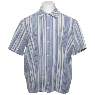 Short sleeve shirt (Blue, White) from Selected Homme Organic cotton, Recycled polyester, Viscose