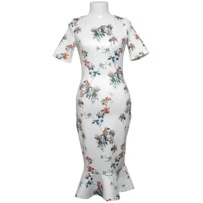 Jurk (Wit, Meerkleurig) van Paper Dolls Elastaan, Polyester