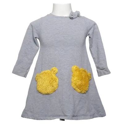 Klänning (Grå, Gul) från Sarabanda Bomull, Elastan, Polyester