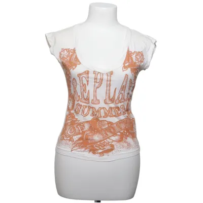 T-shirt (Beige, Marron) de Replay Coton