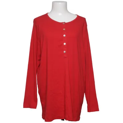 Henley T-shirt (Rød) fra Handberg Bomuld, Elastan, Polyester