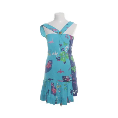 Dress (Blue, Multicolored) from Versace for H&M Elastane, Polyester, Silk